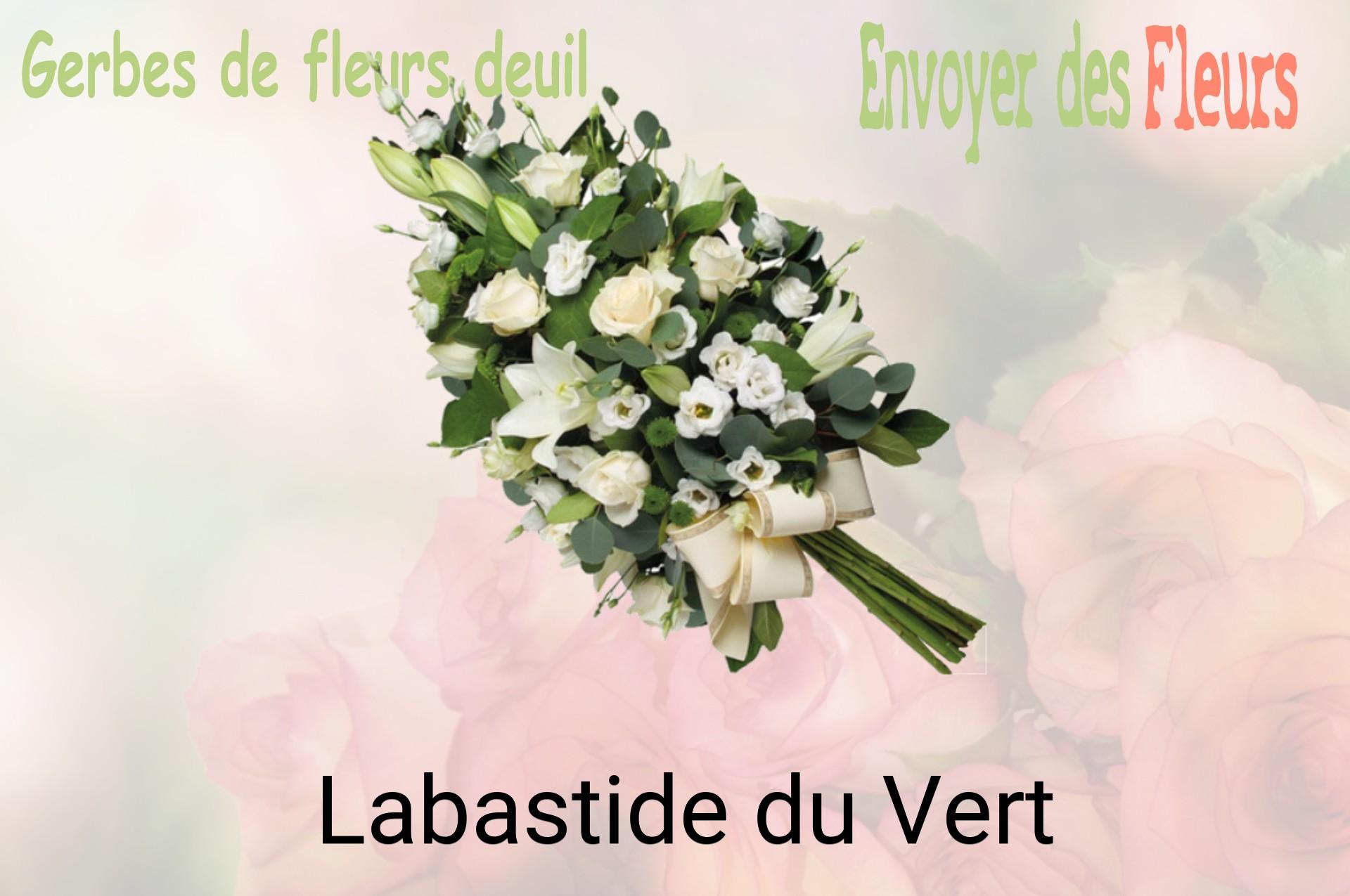 Gerbe de fleurs de deuil livrée à Labastide-du-Vert